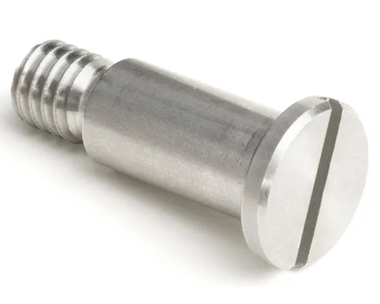 5/16 (1/4-20 UNC) X 3/8 PRECISION LOW HEAD SLOT SHOULDER SCREW A4 (316L) STAINLESS STEEL