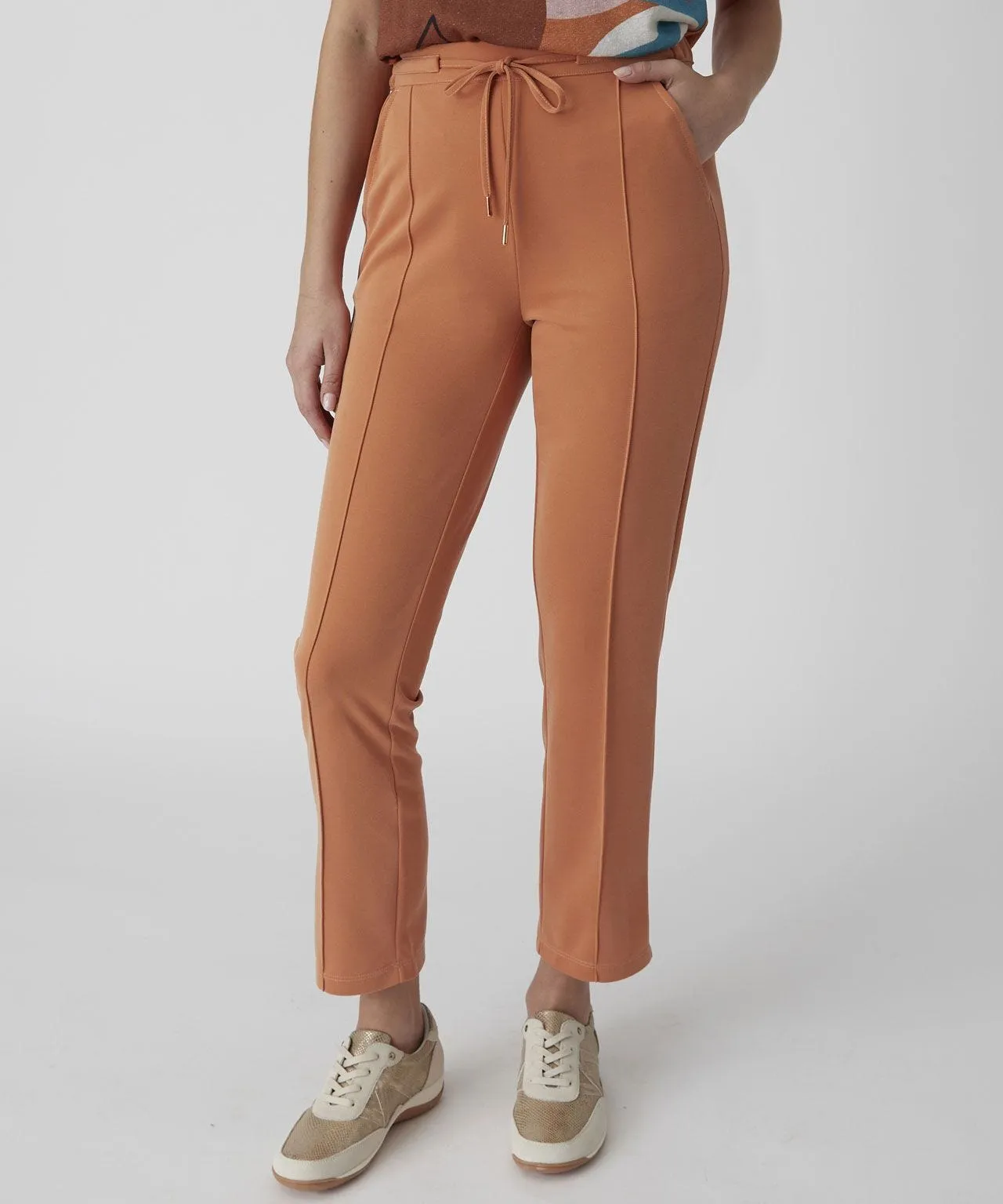 Tie-waist Cropped Trousers