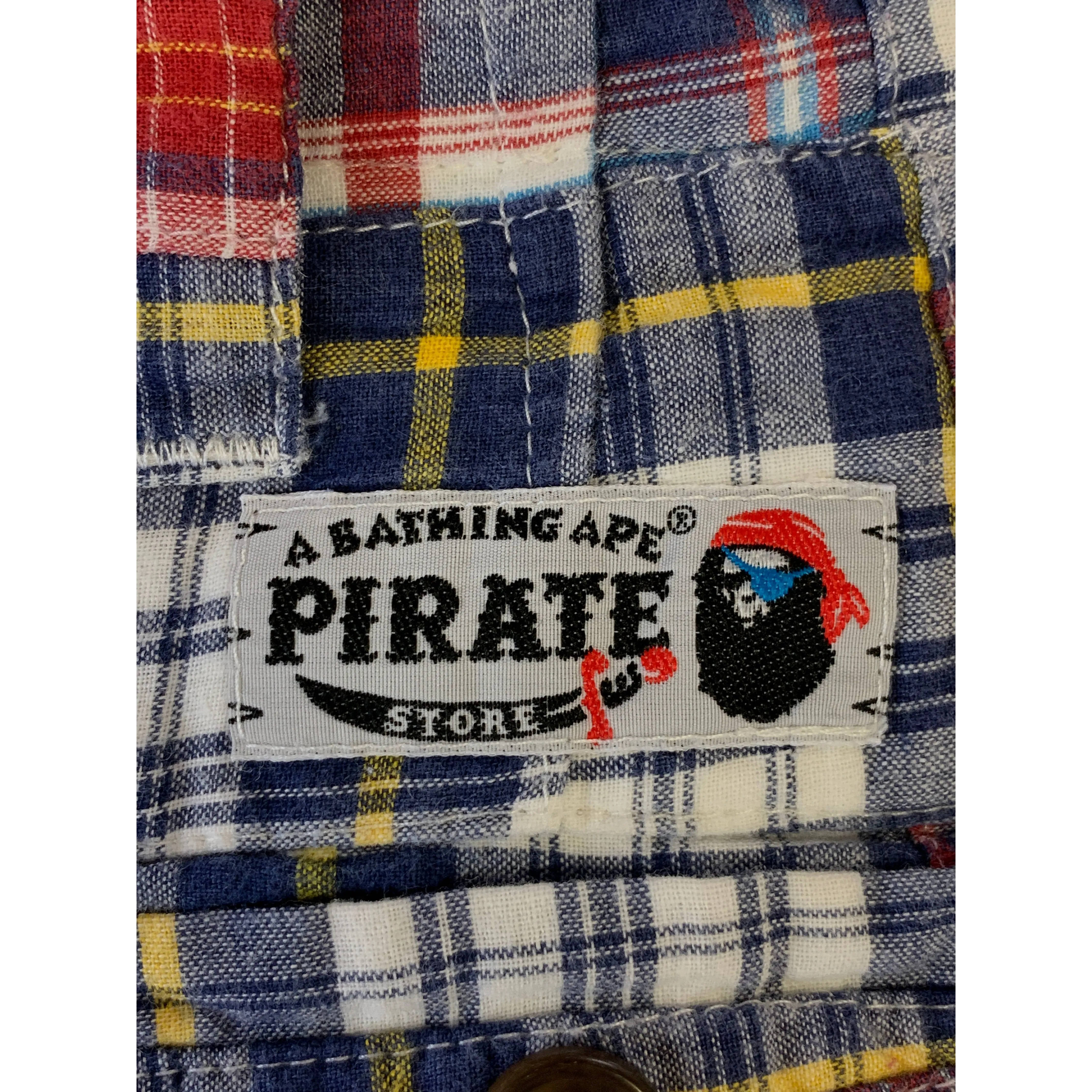 A BATHING APE Shorts M MLT Cotton All Over Print 4800-153-018