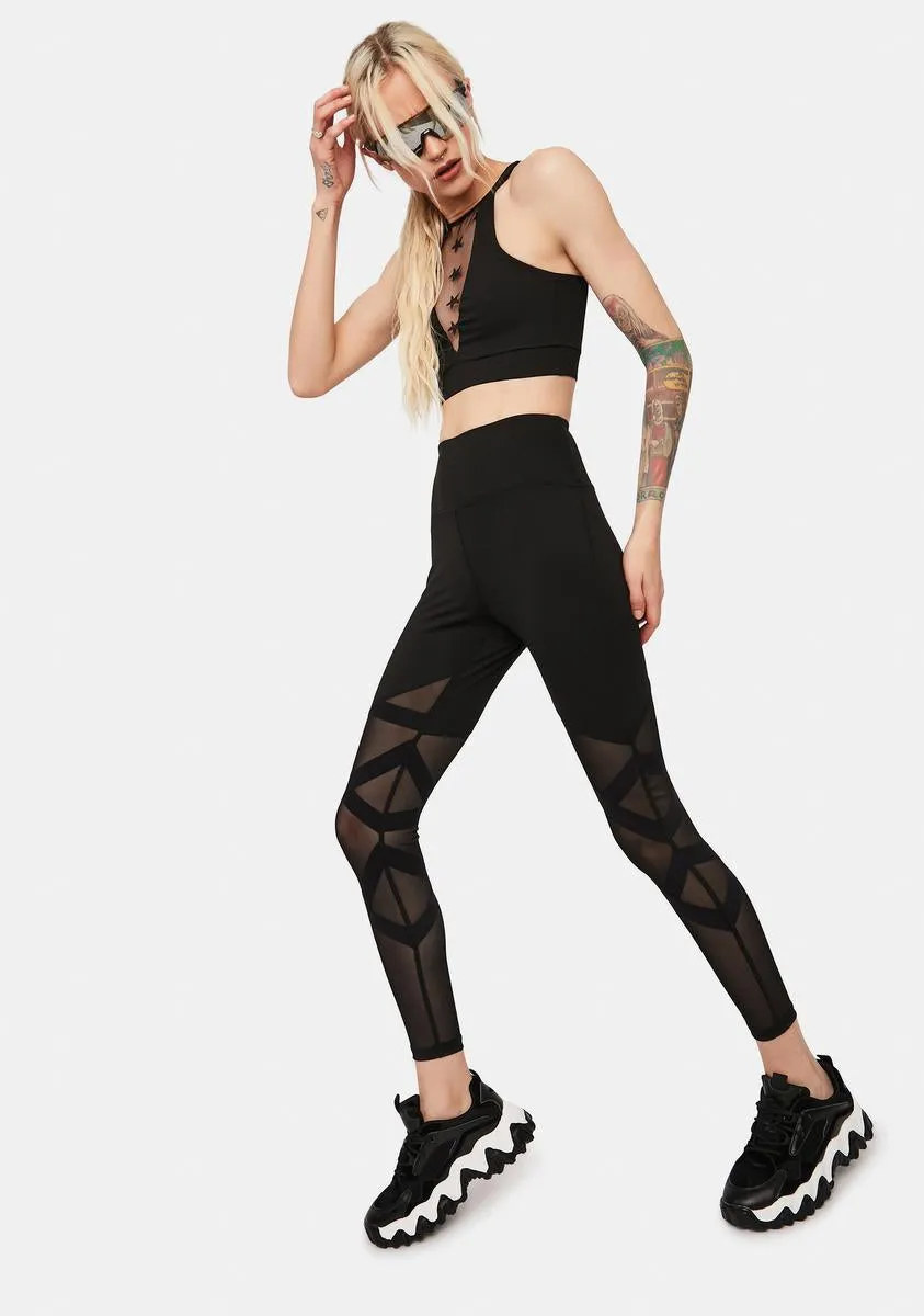 Active Wear Mesh Leggings