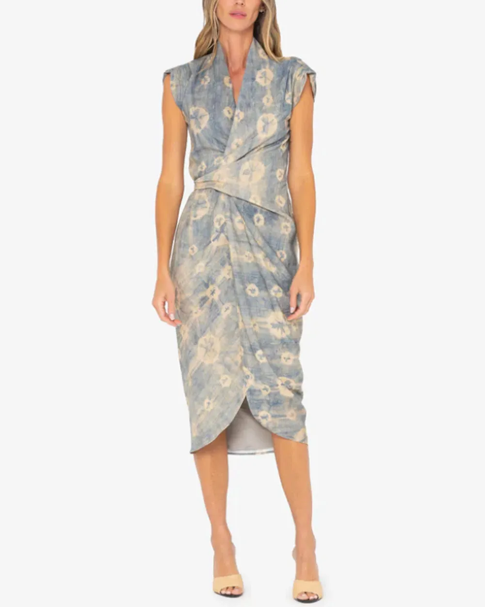 Alivia Shibori Blue Dress