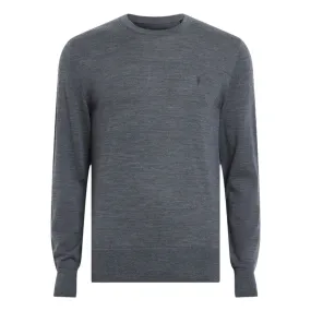 ALLSAINTS Merino Wool Logo Sweater Blue Mode