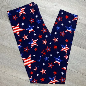 American Flag Star Leggings