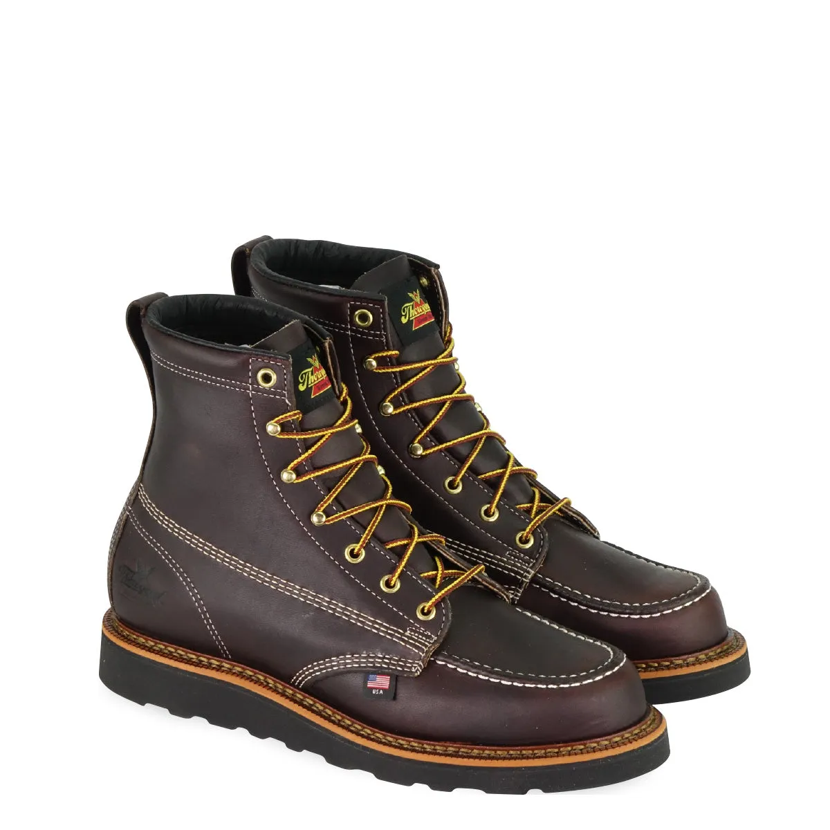 American Heritage Black Walnut Moc Toe Boots - Maxwear Wedge.