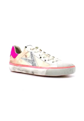 ARCHIVIO 22 Women's White Antique Rose Sneaker STUD786