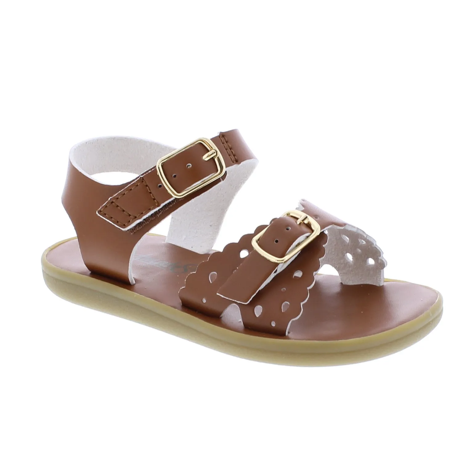 Ariel Kids Tan Microfiber Casual Sandal