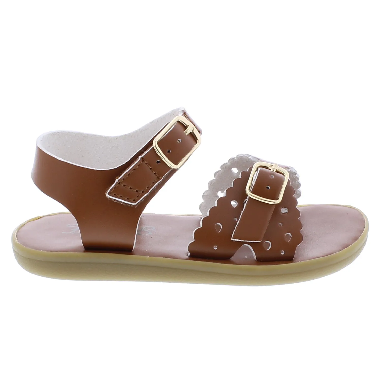 Ariel Kids Tan Microfiber Casual Sandal