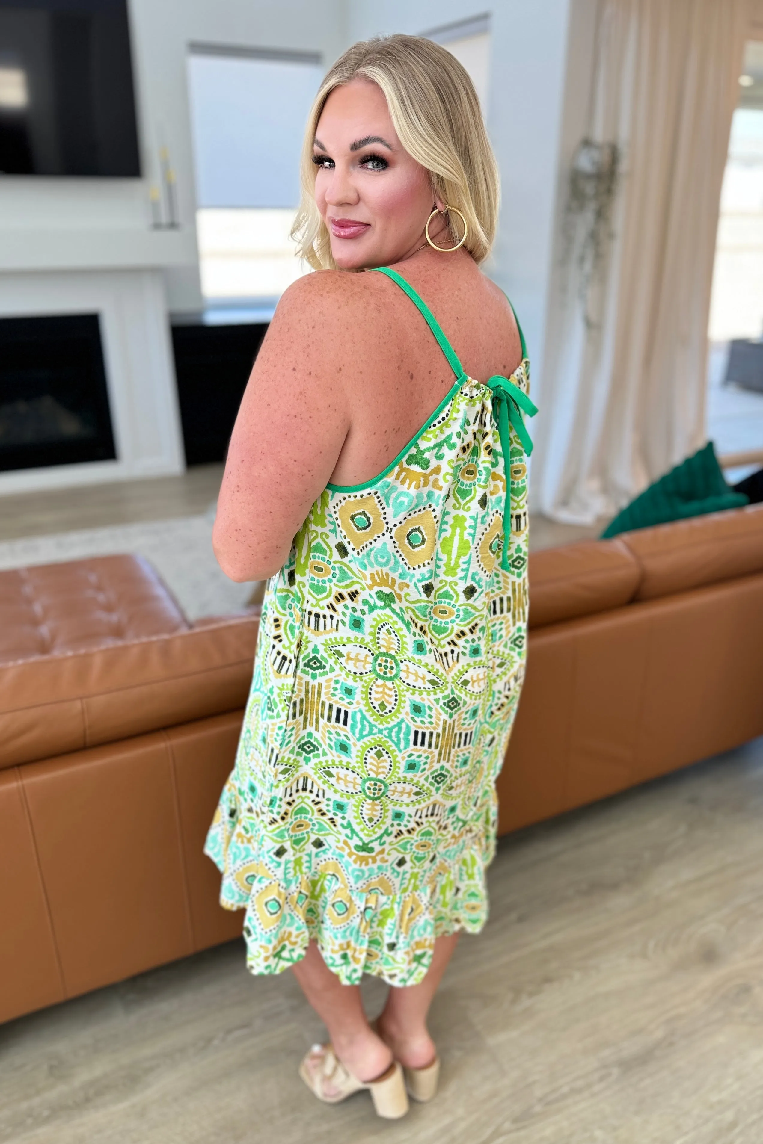 Lime As You Walk On By Tank Dress