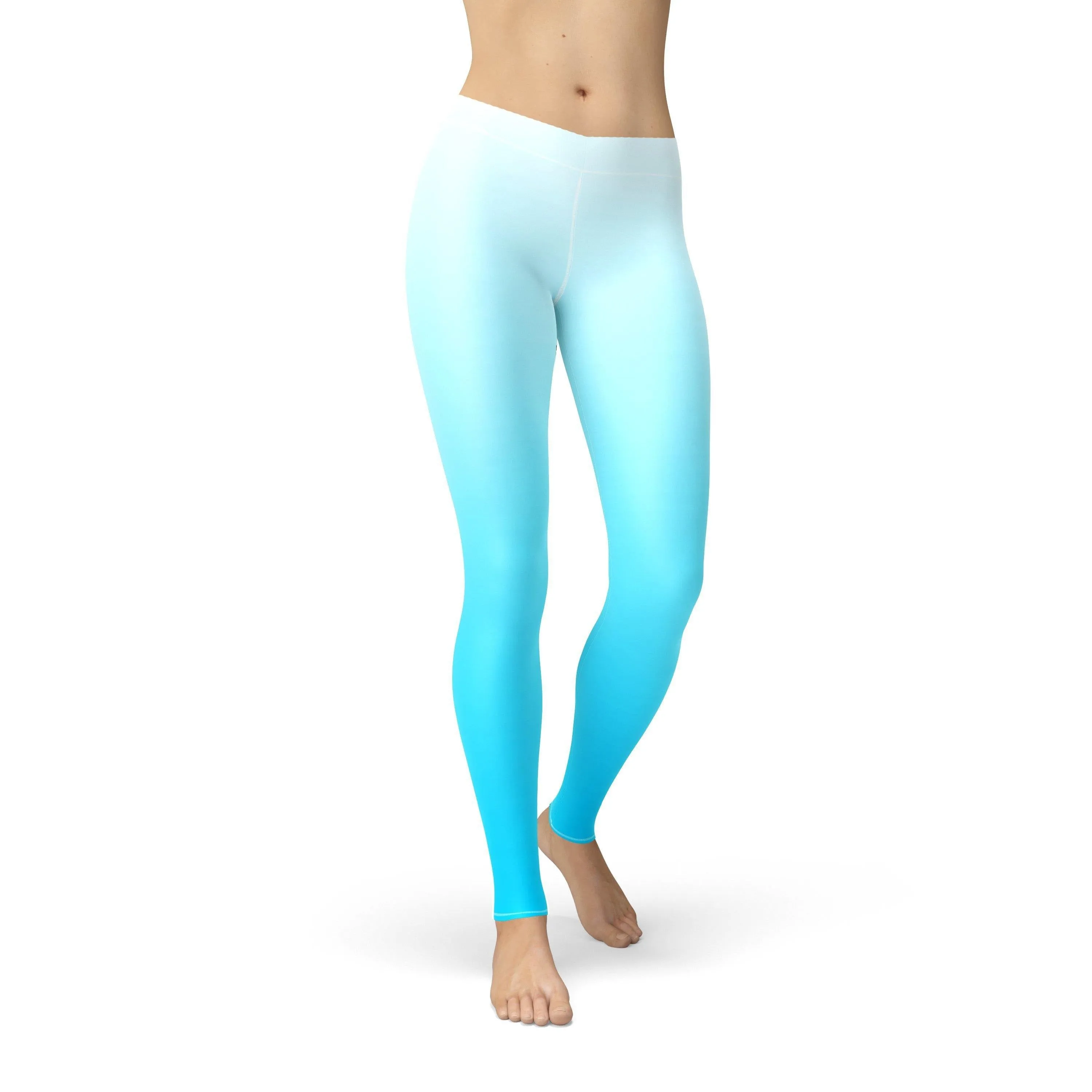 Avery White Blue Ombre Leggings