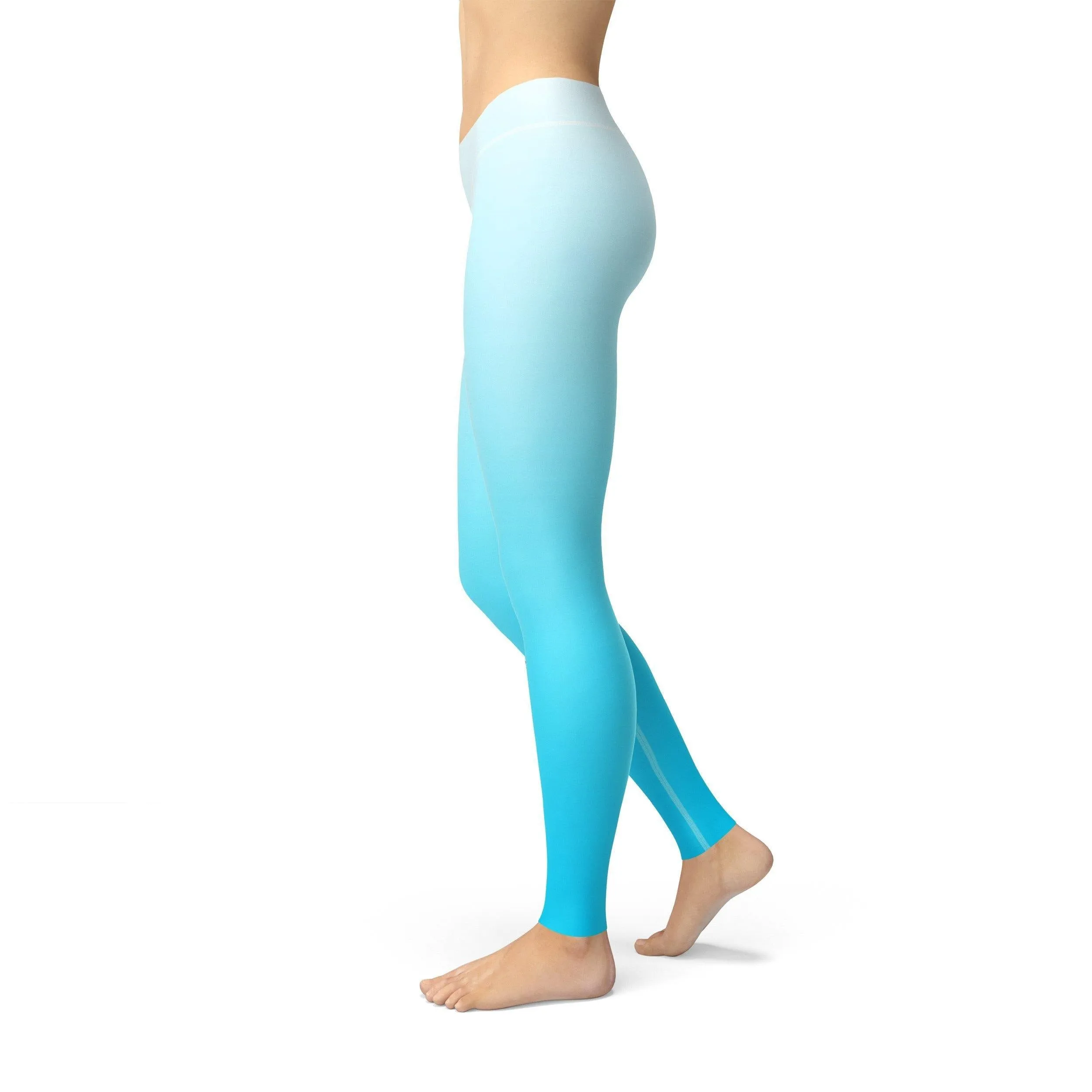 Avery White Blue Ombre Leggings