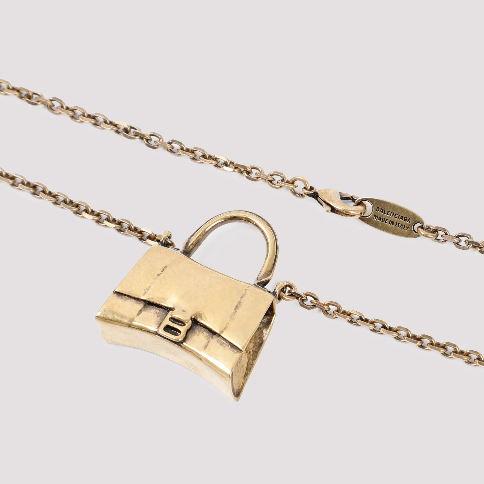 Balenciaga Hourglass Bag Pendant Necklace - stylish fashion accessory.