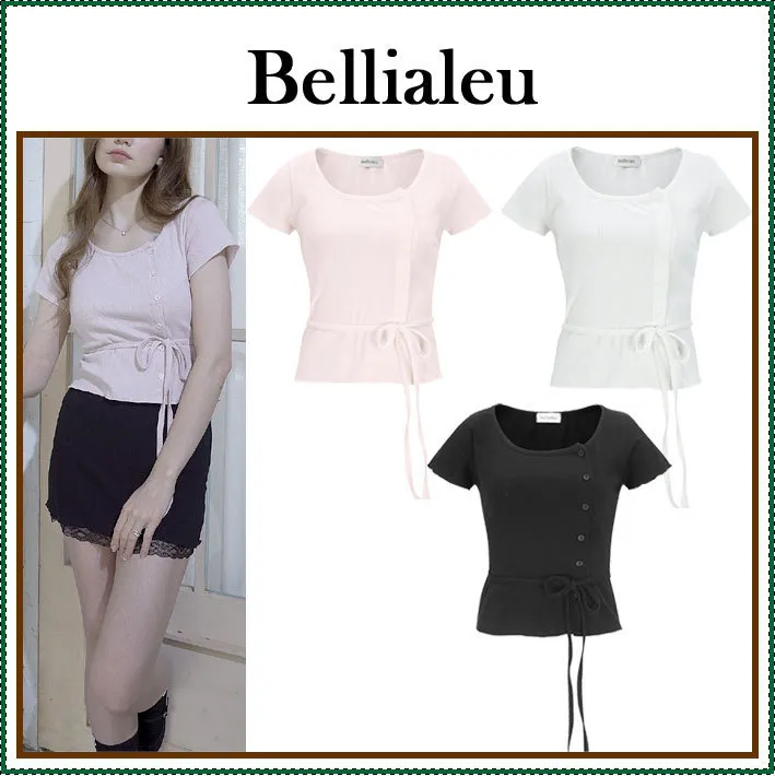 Bellialeu Street Style Plain Cotton Short Sleeves Cardigans