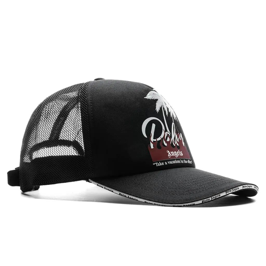 Black and Off-White Palm Cap