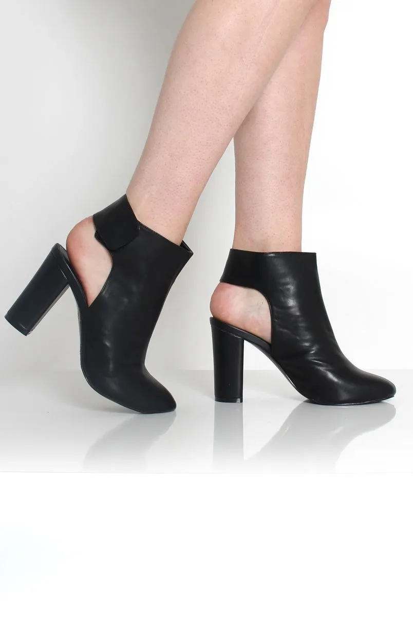 Black Ankle Boots with Cut-Out Detail by Briley