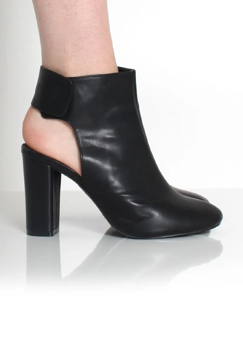 Black Ankle Boots with Cut-Out Detail by Briley