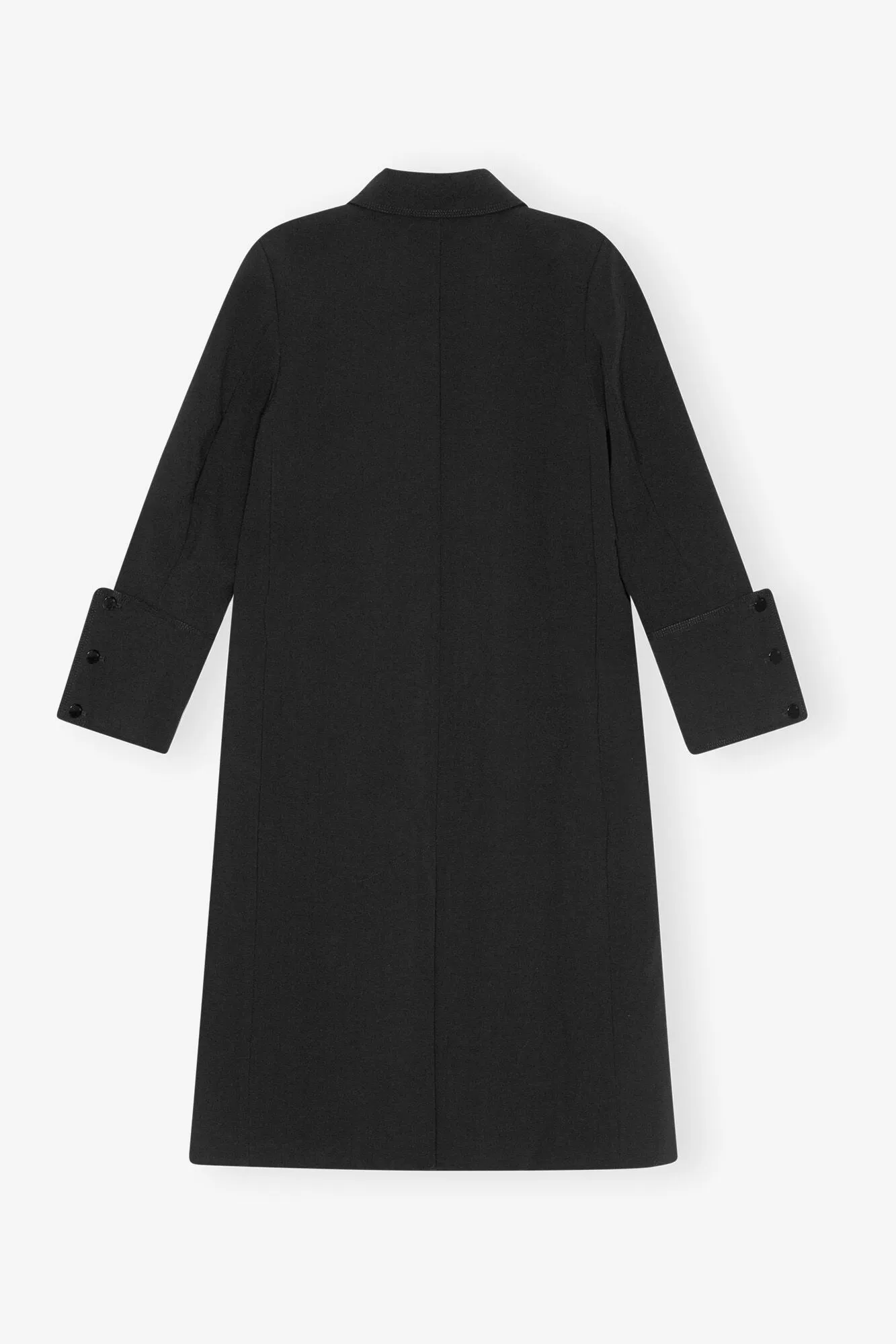 Black Bonded Crepe Coat