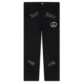 Black Campus Carpenter Pants