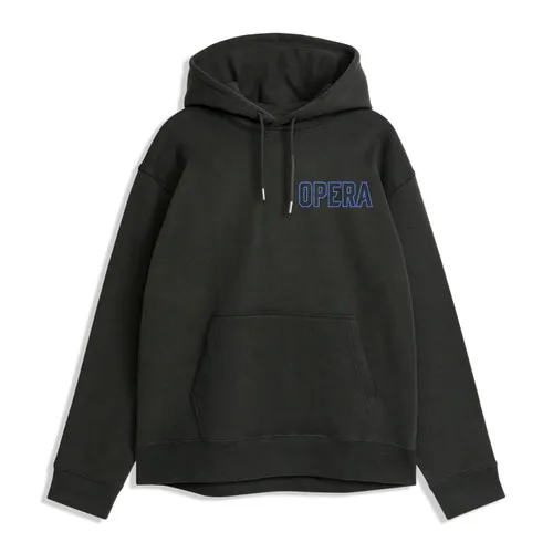 Black Embroidered Outline Hoody from Opera Skateboards