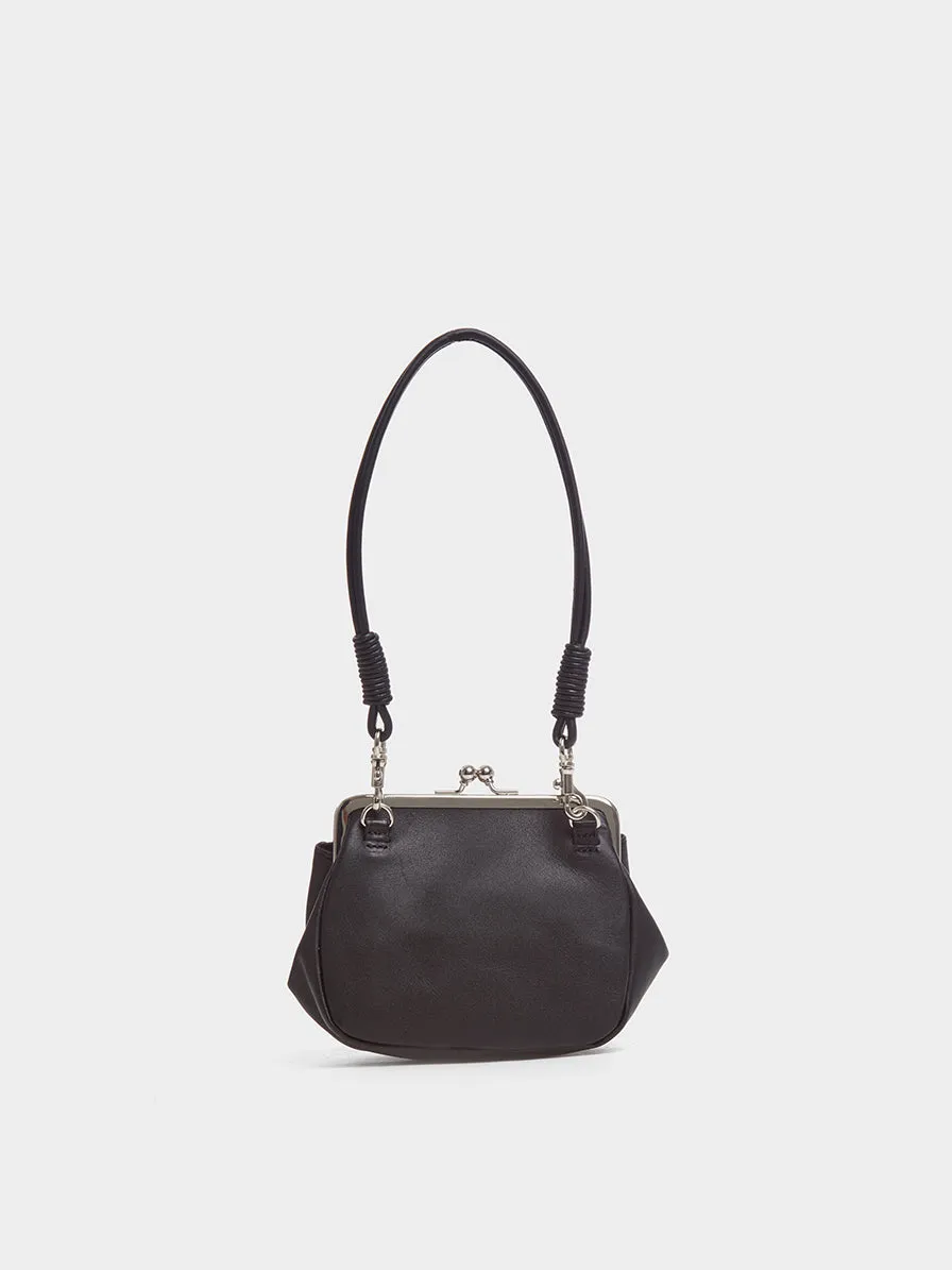 Black Mini Clasp Pochette Bag