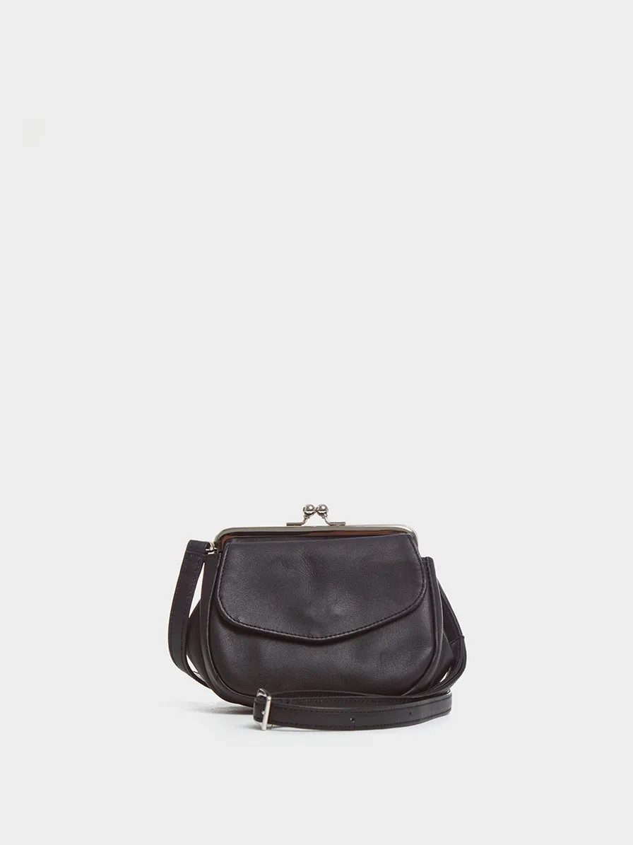 Black Mini Clasp Pochette Bag