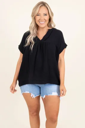 Black Playful Mind Top