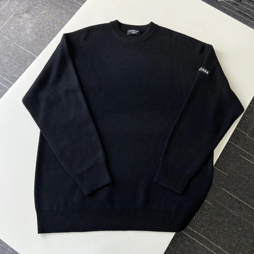 Black Sweater with Arm Logo 2023