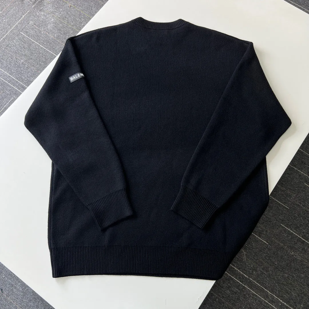 Black Sweater with Arm Logo 2023