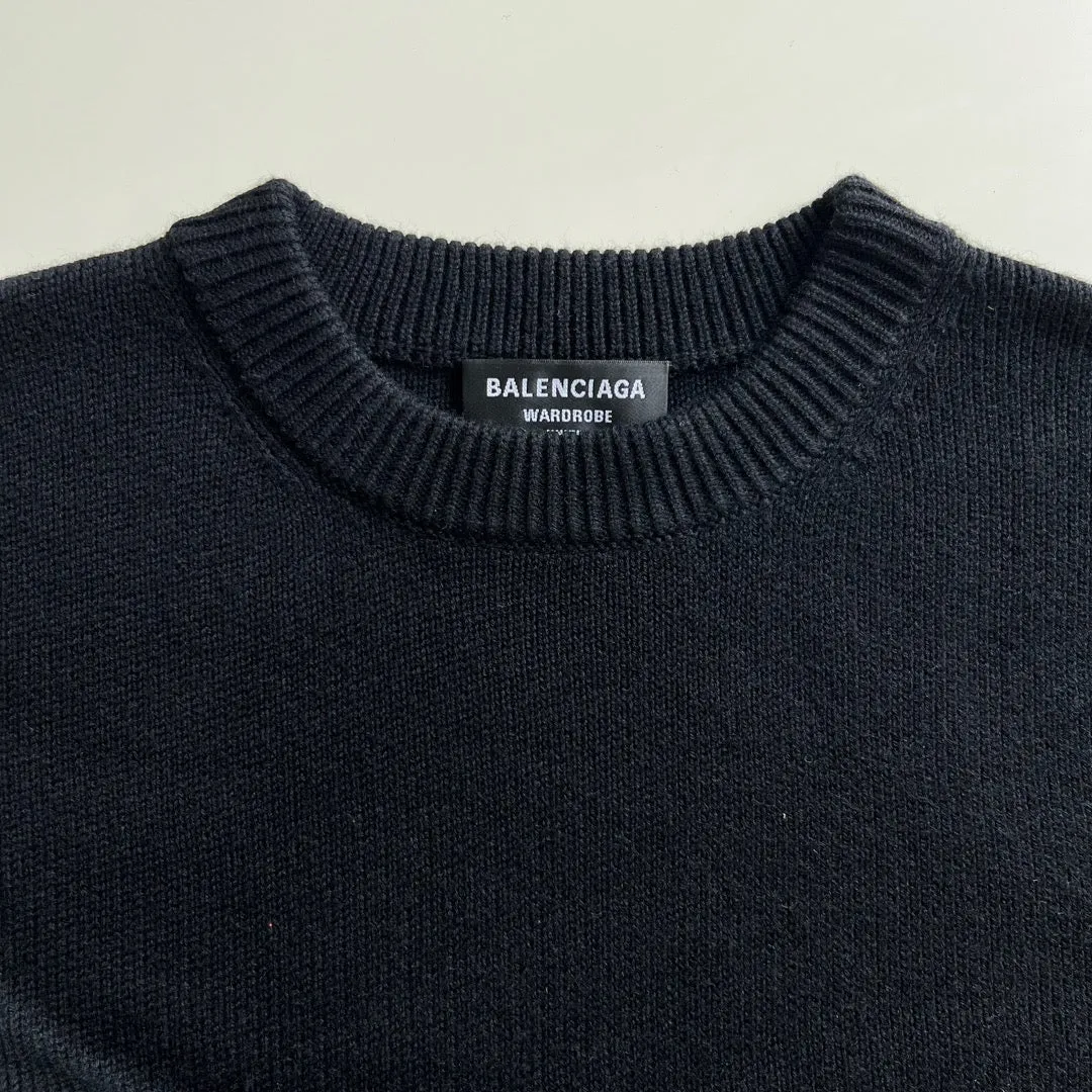 Black Sweater with Arm Logo 2023