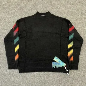 Black Sweater with Colorful Accents.