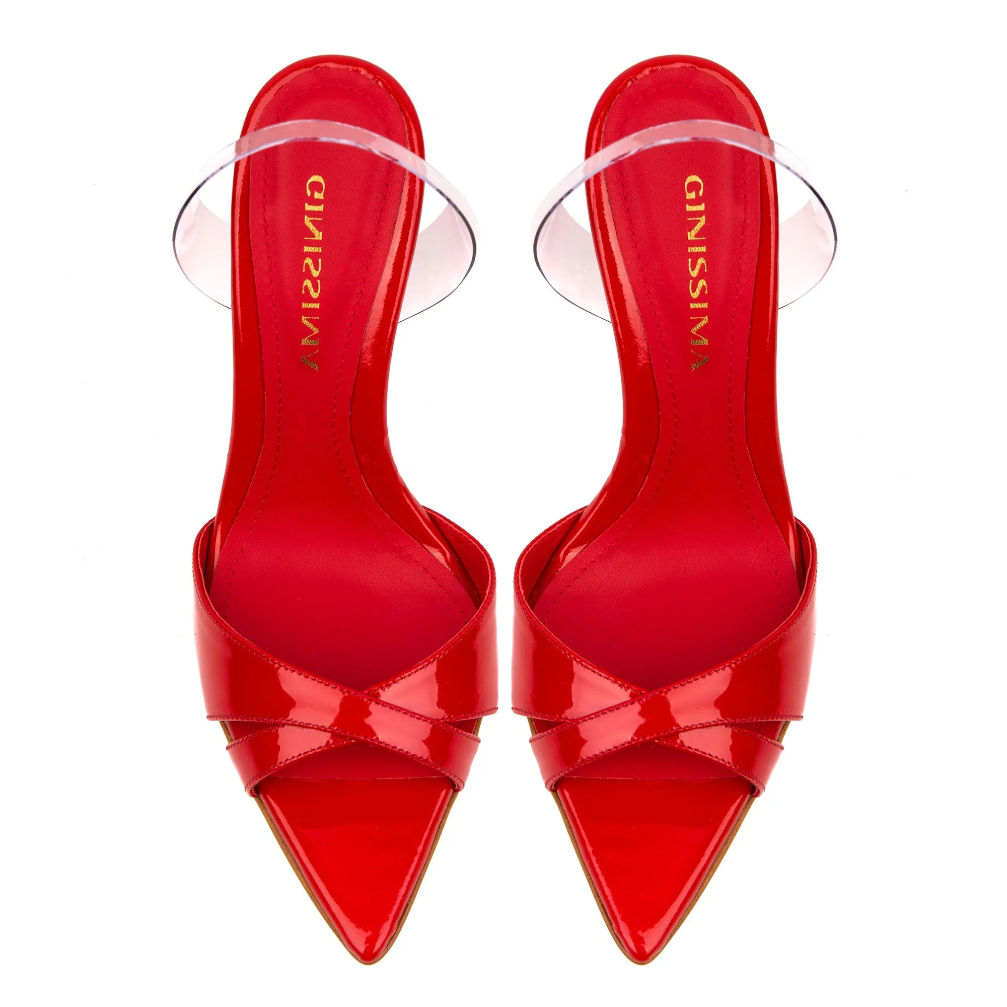 Bloody Red Patent Leather Sandals - Thea.