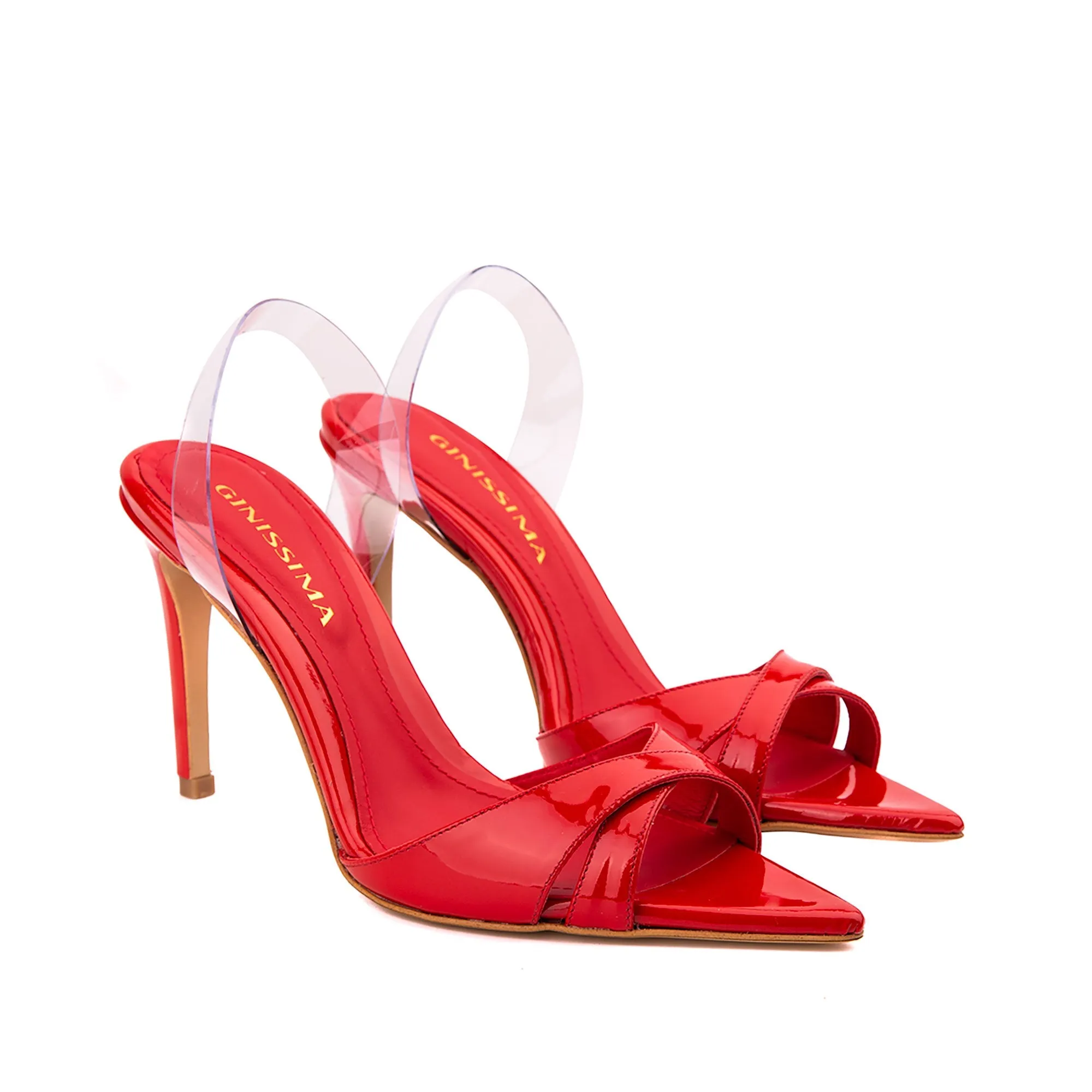 Bloody Red Patent Leather Sandals - Thea.