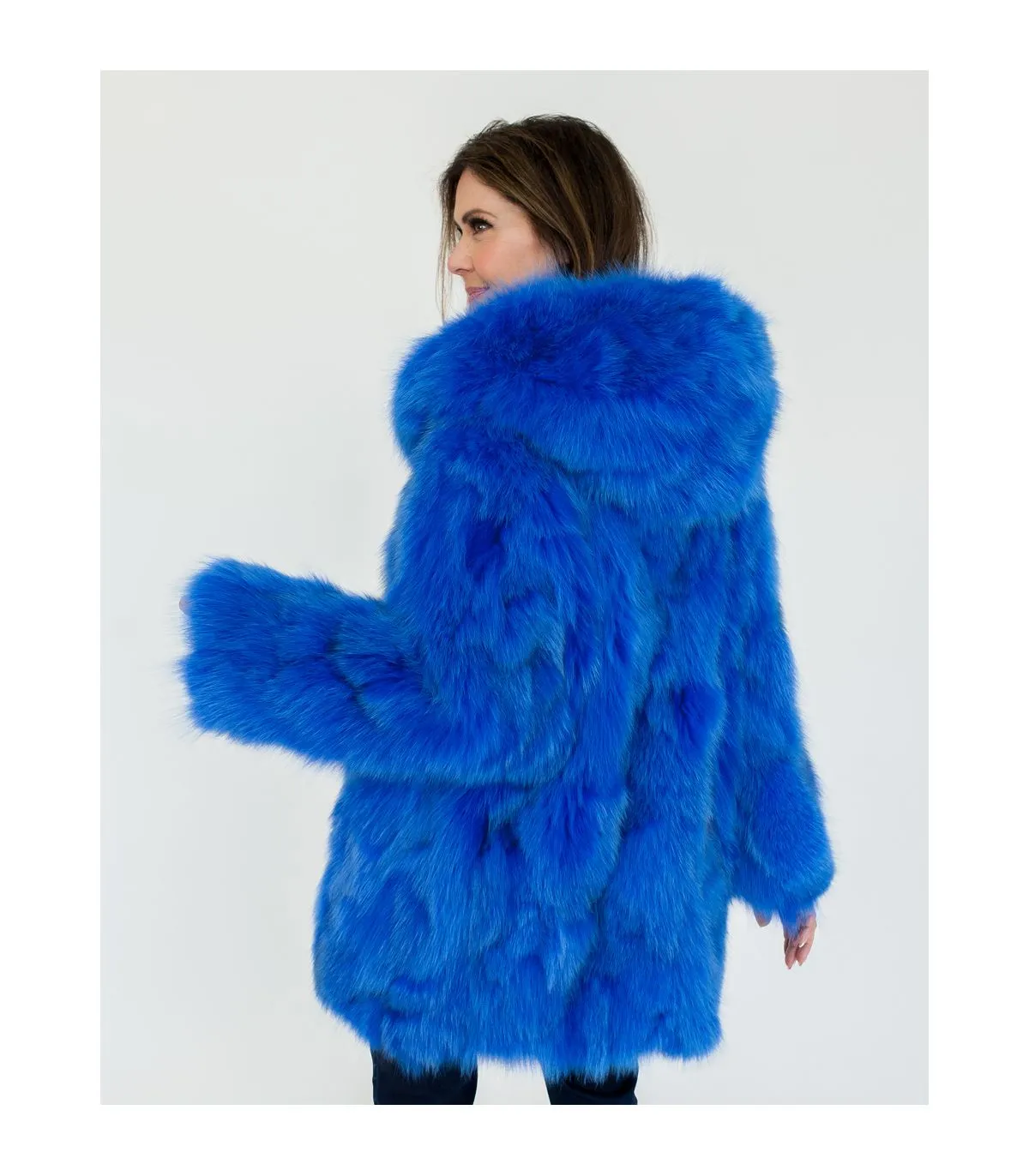 Blue Fox Fur Coat - FurSource