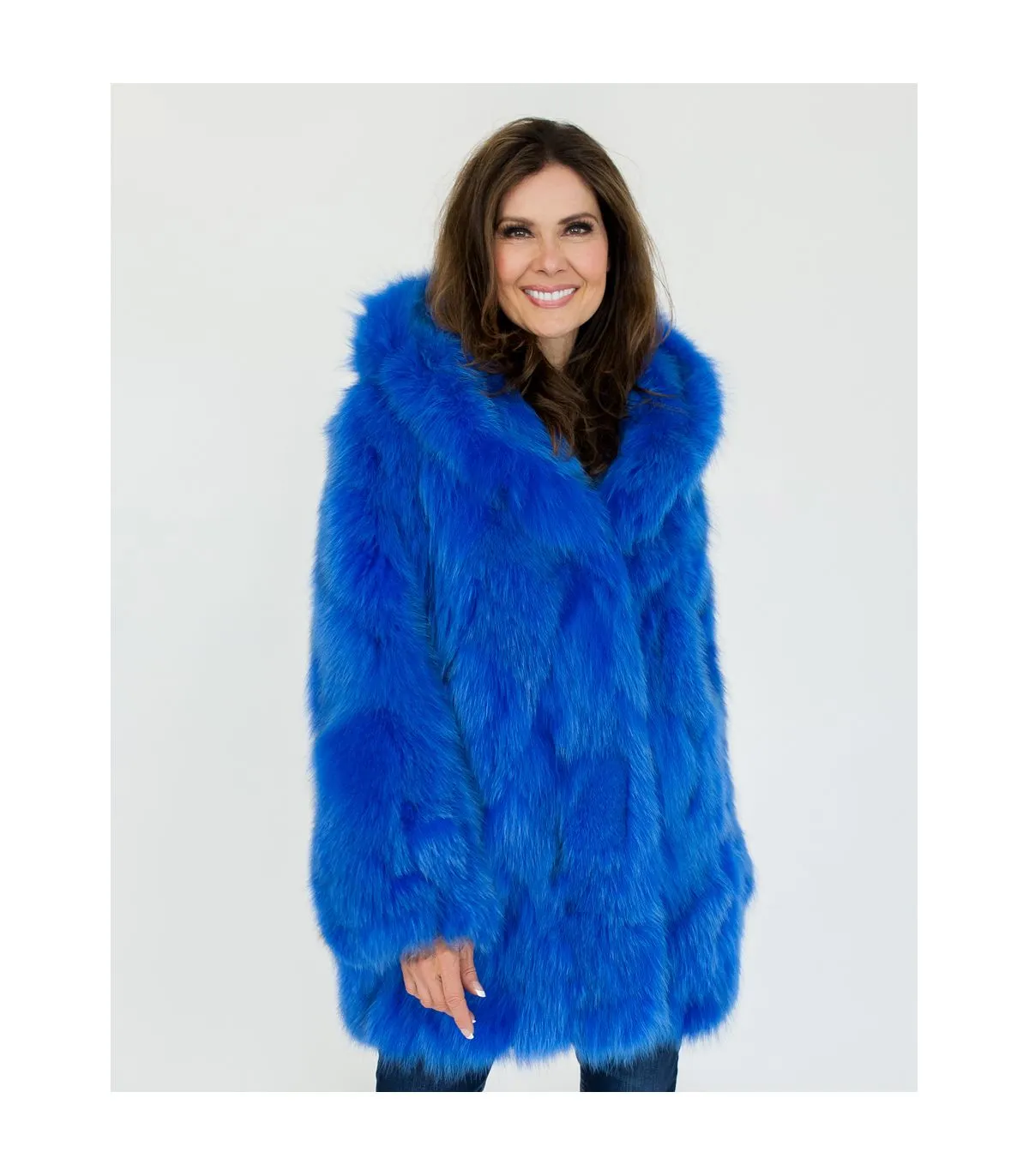 Blue Fox Fur Coat - FurSource