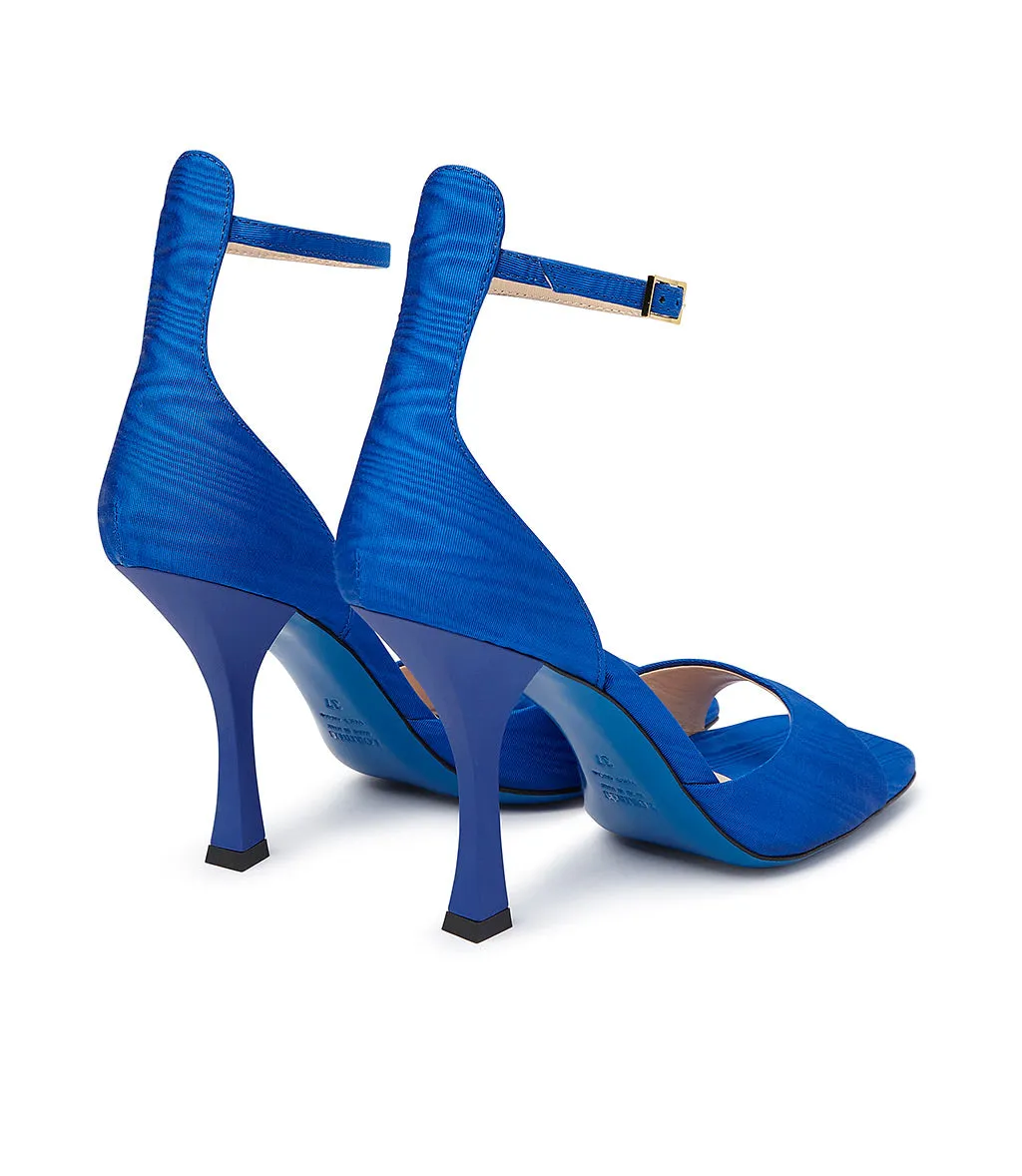 Bluette moiré fabric sandals