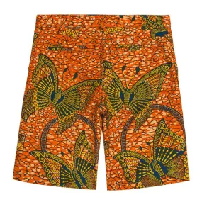 Bonpoint Orange Dutch Wax Print Child Elyas Shorts