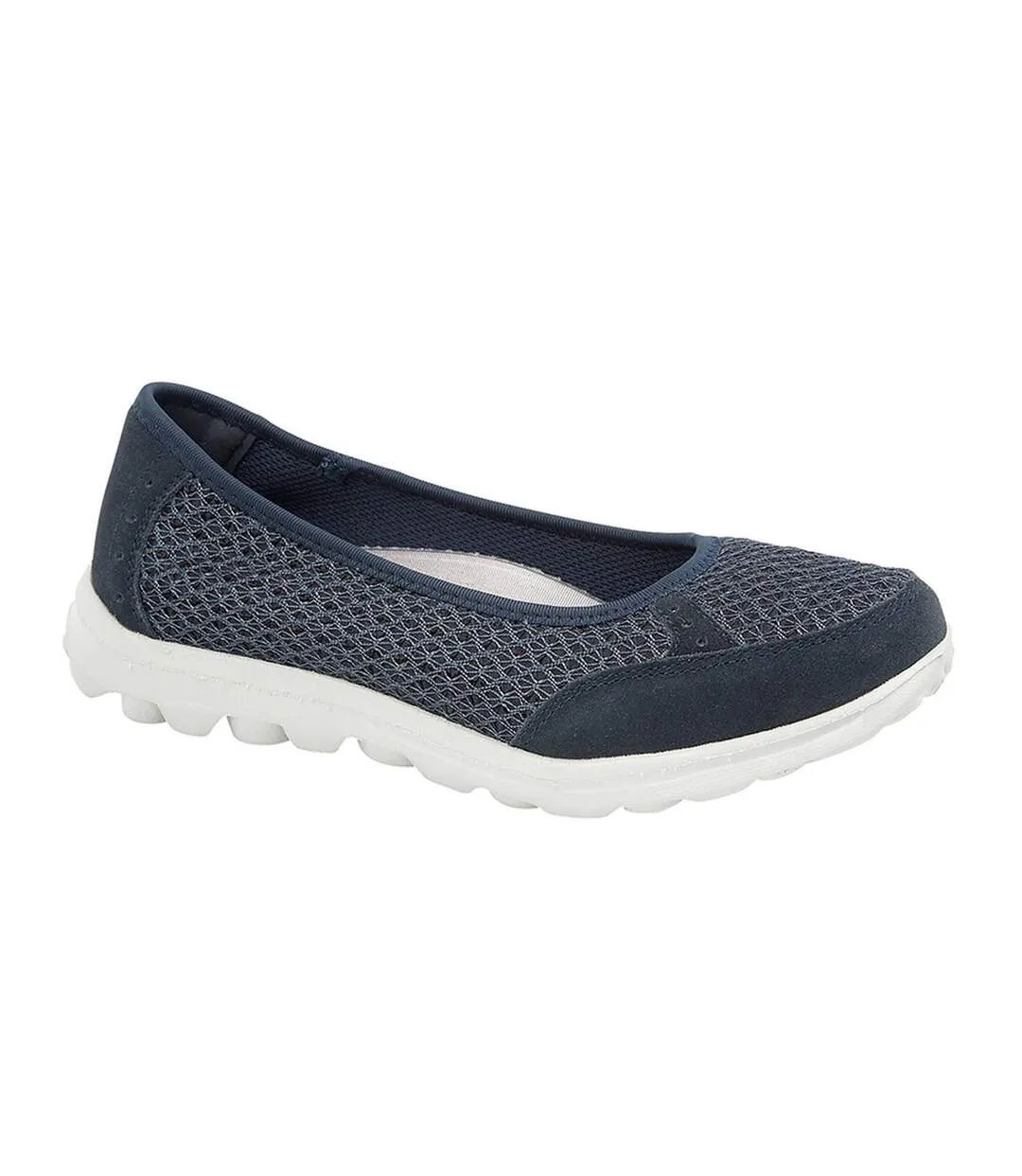 Boulevard Women's Slip On Memory Foam Shoes Navy UTDF1338