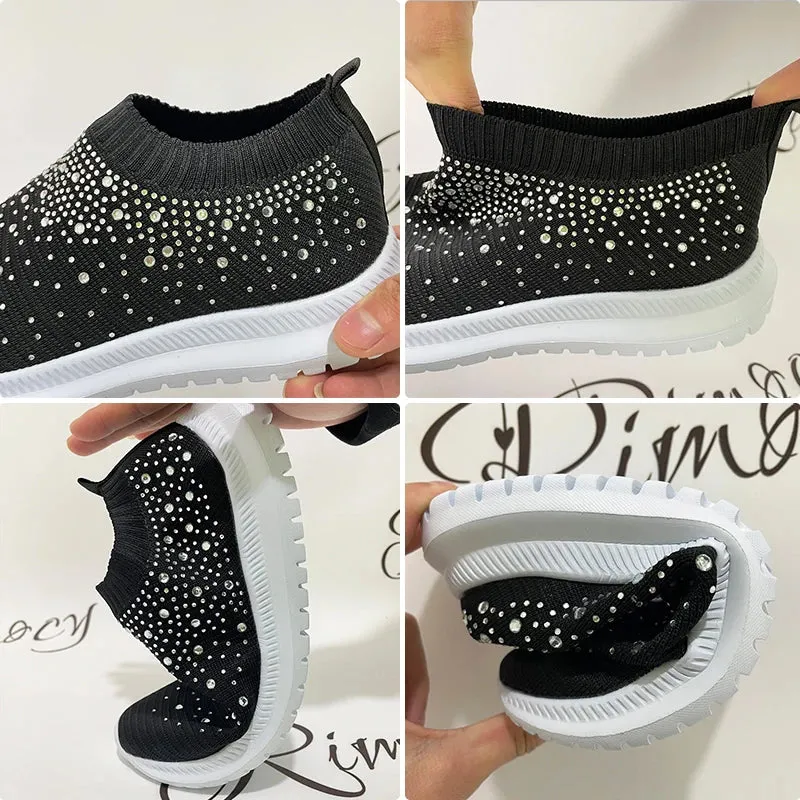 Breathable Mesh Crystal Sneaker