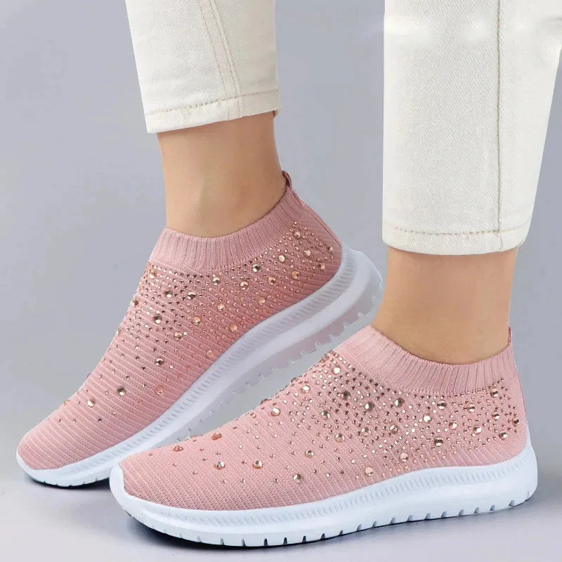 Breathable Mesh Crystal Sneaker