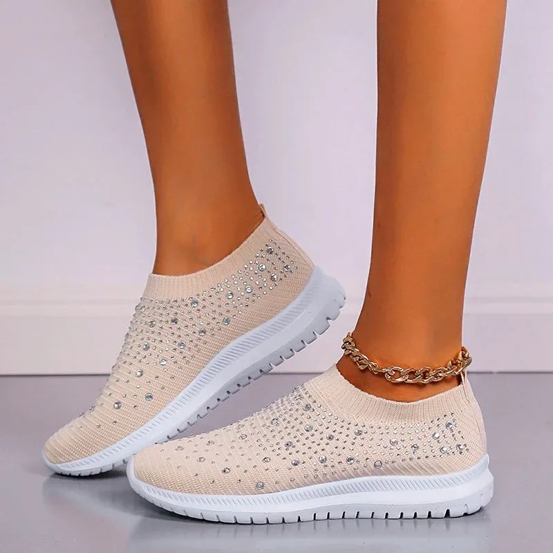 Breathable Mesh Crystal Sneaker