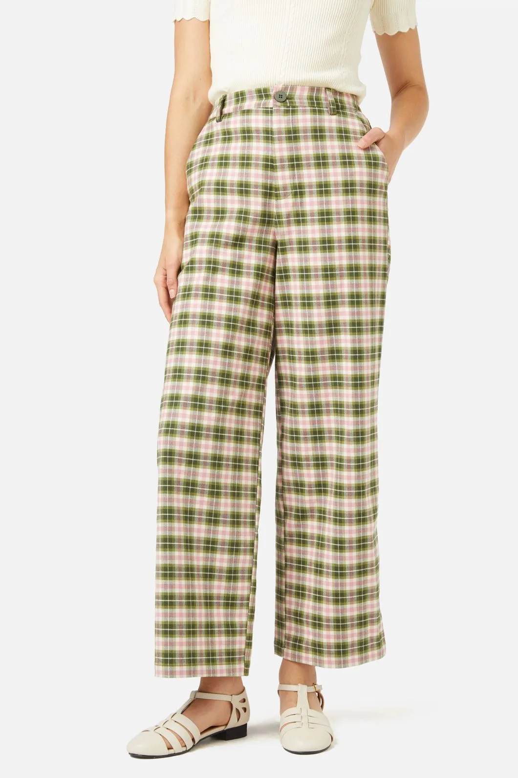 Brown Plaid Trousers