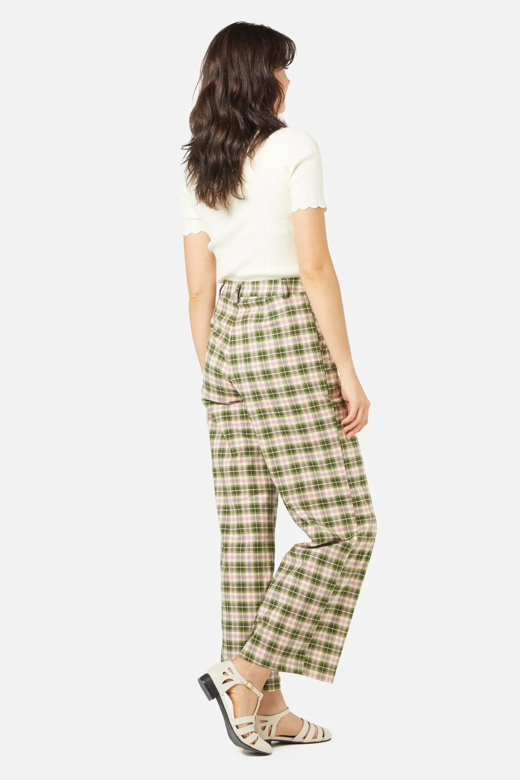 Brown Plaid Trousers