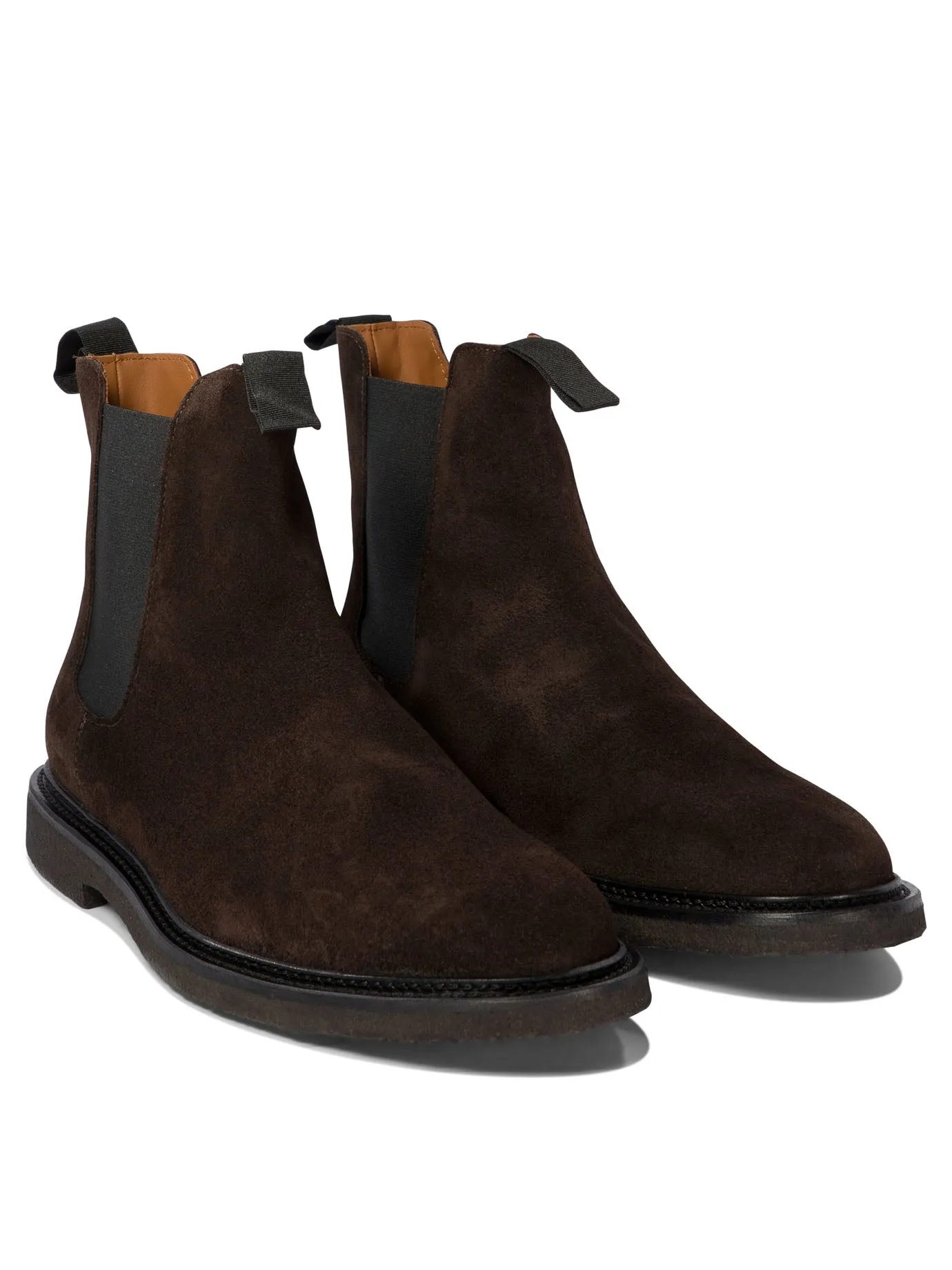 Brown Suede Chelsea Ankle Boots