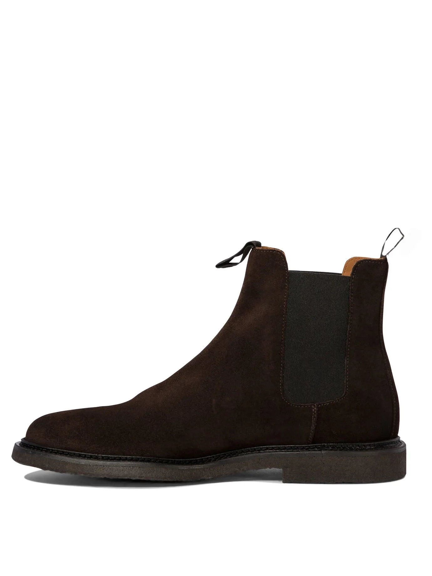 Brown Suede Chelsea Ankle Boots