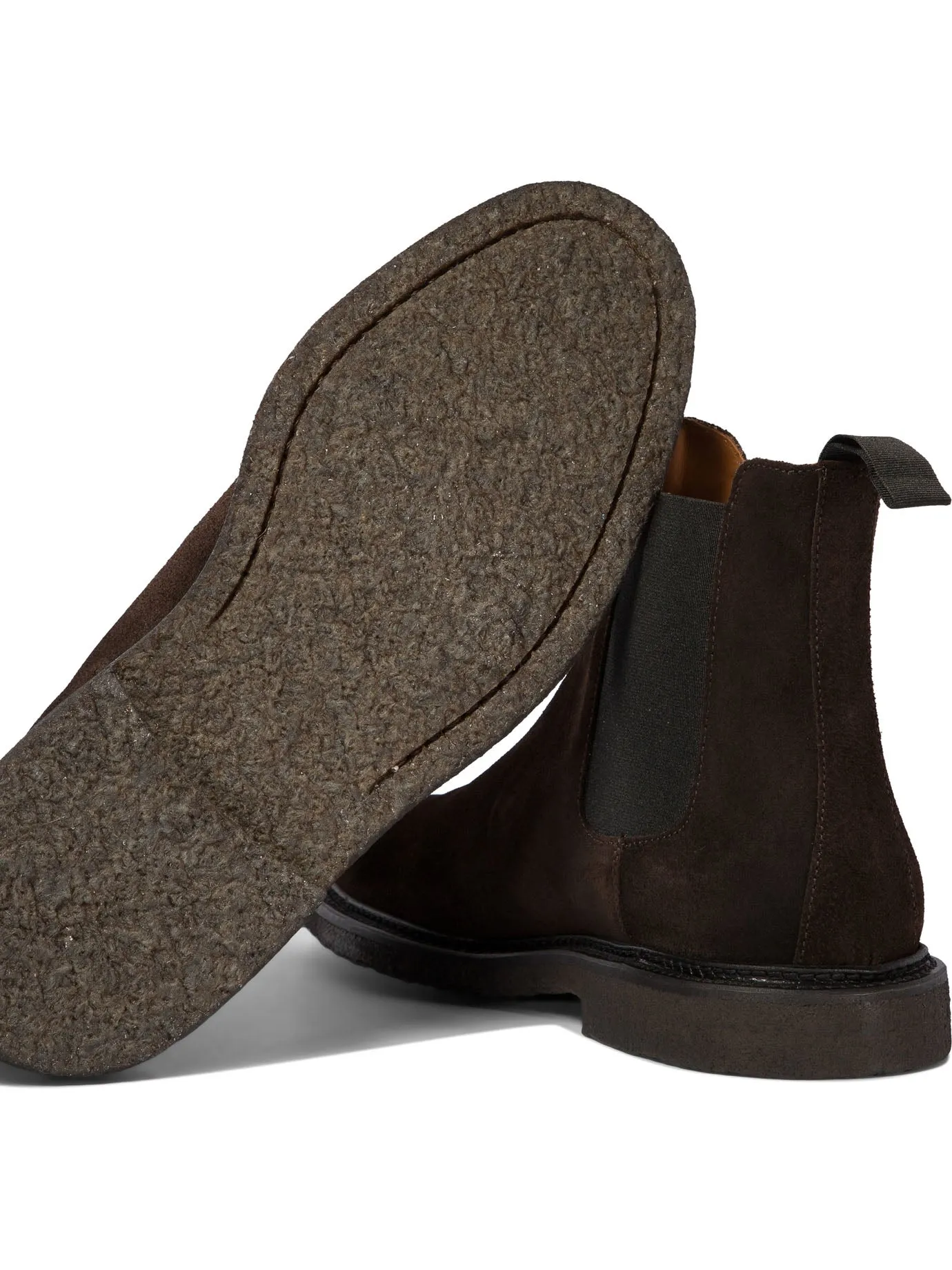 Brown Suede Chelsea Ankle Boots