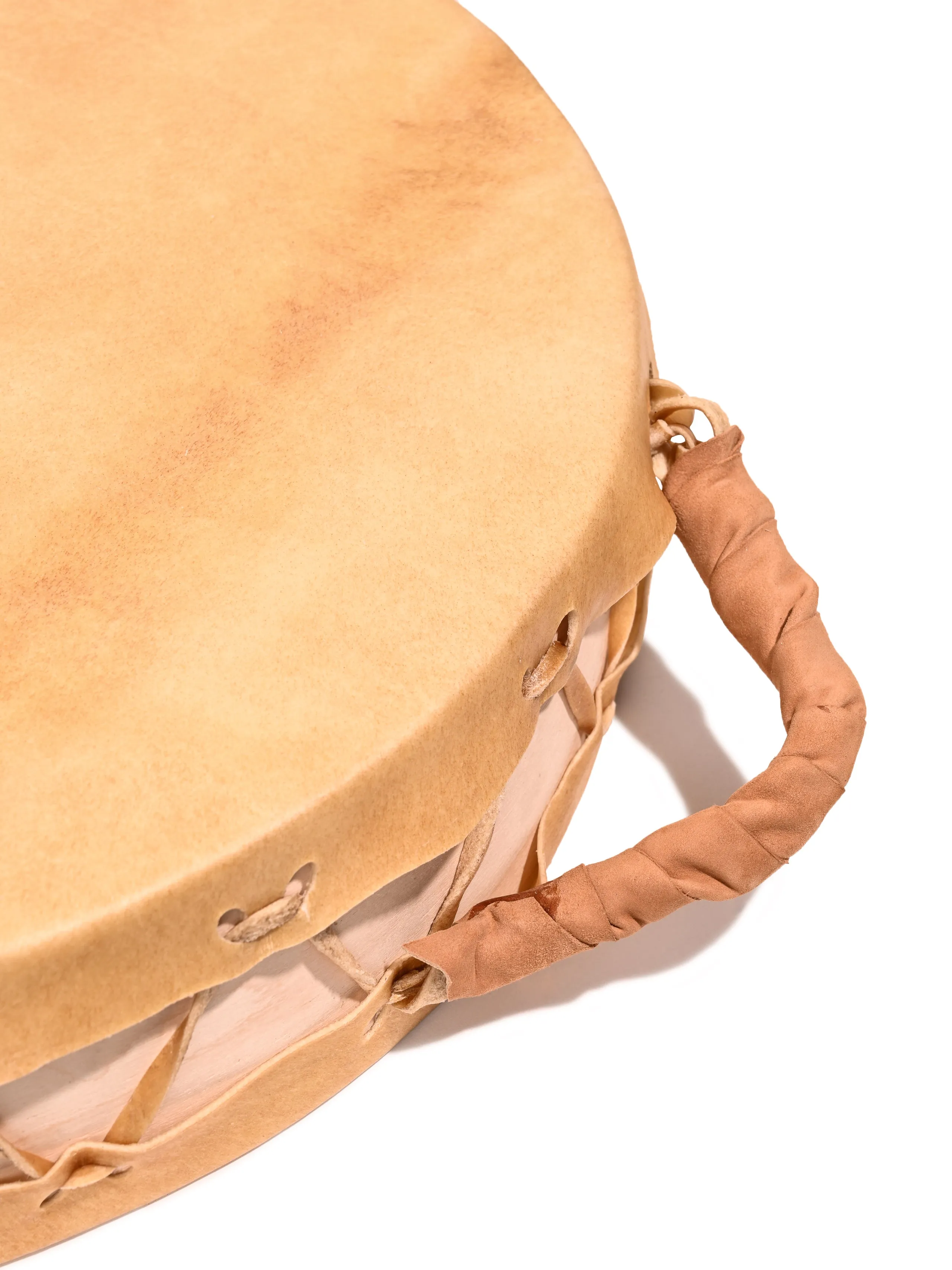 Buffalo Hide Double-Sided Hand Drum in Native American Style