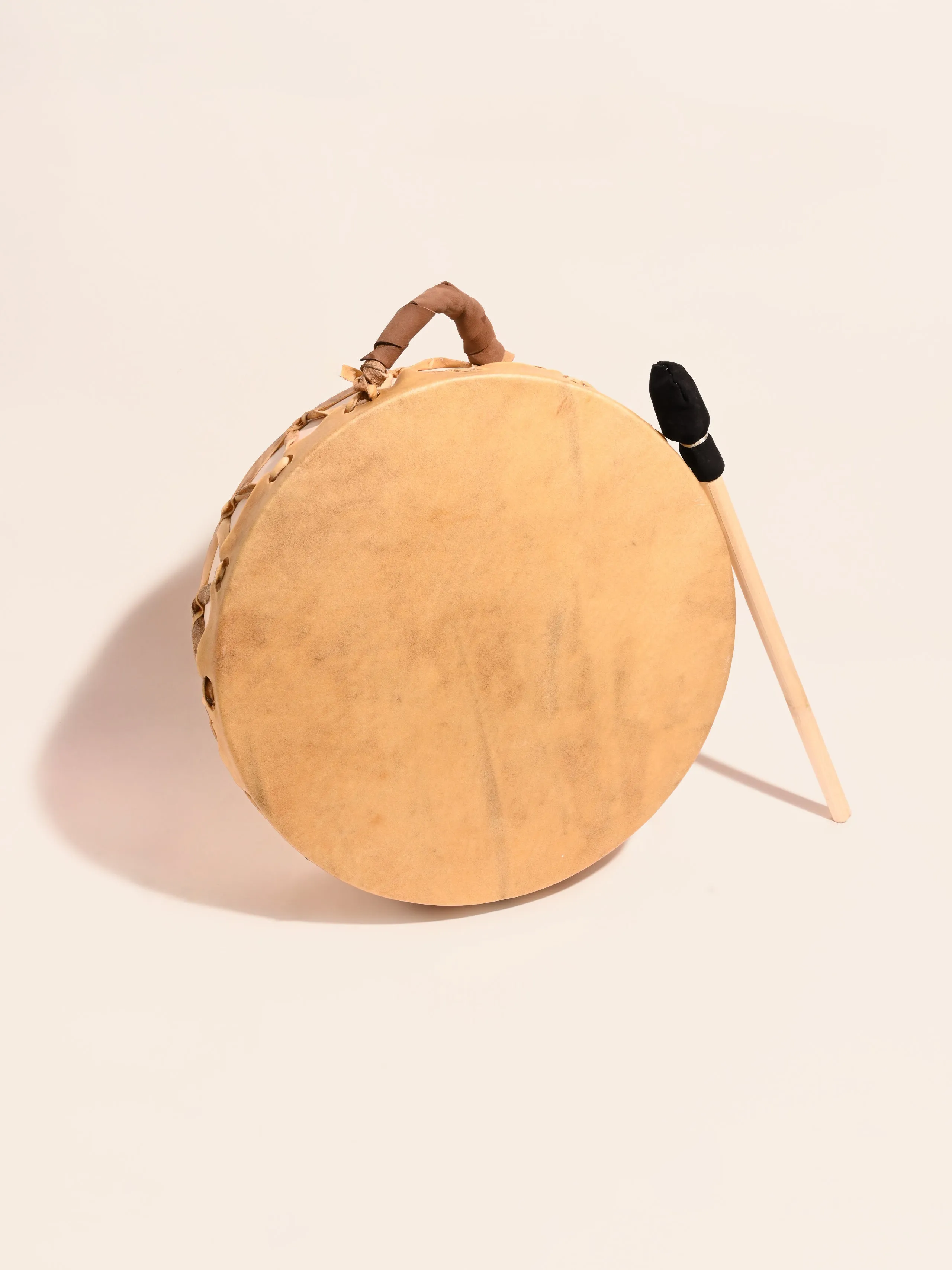 Buffalo Hide Double-Sided Hand Drum in Native American Style