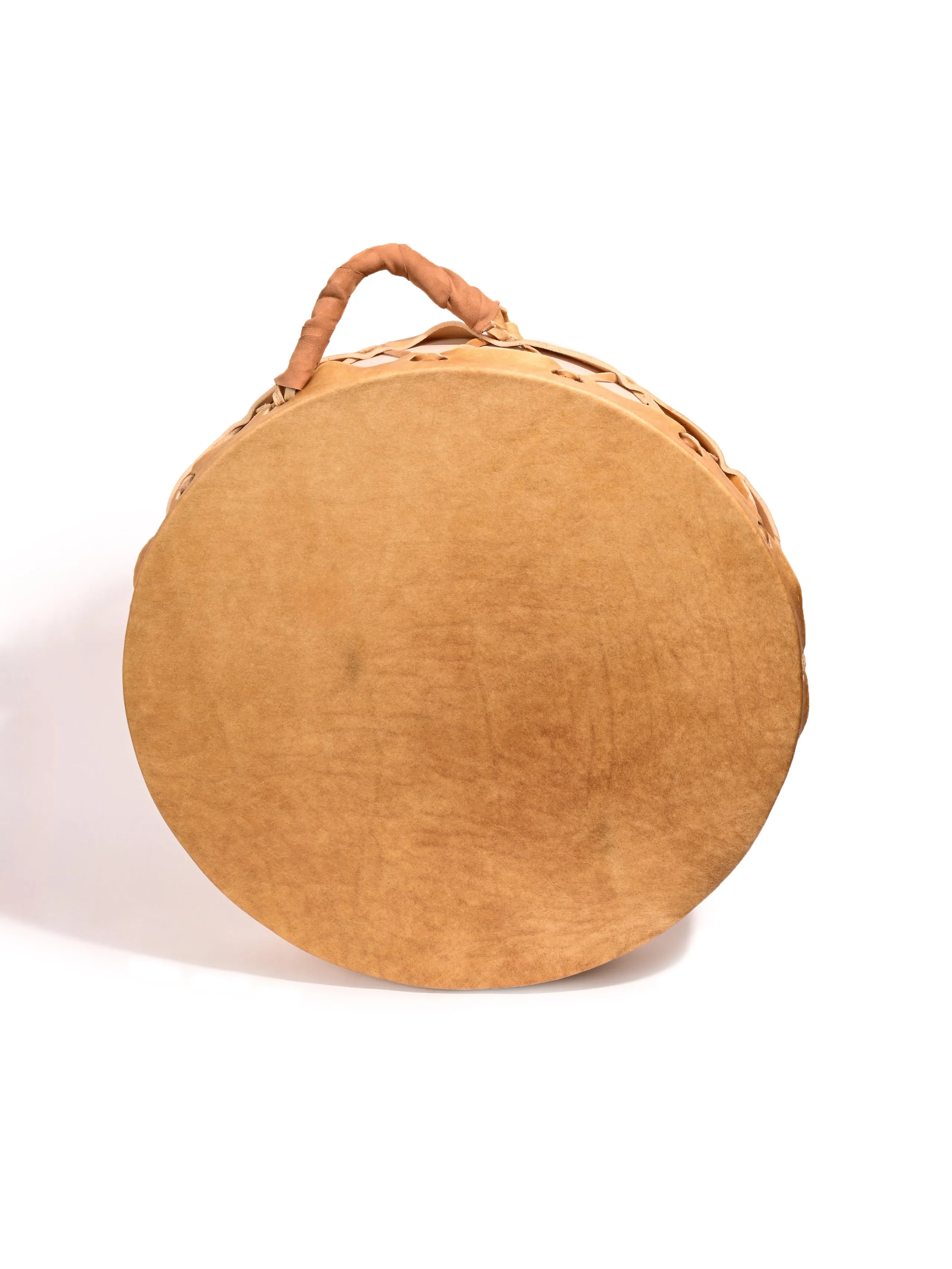 Buffalo Hide Double-Sided Hand Drum in Native American Style