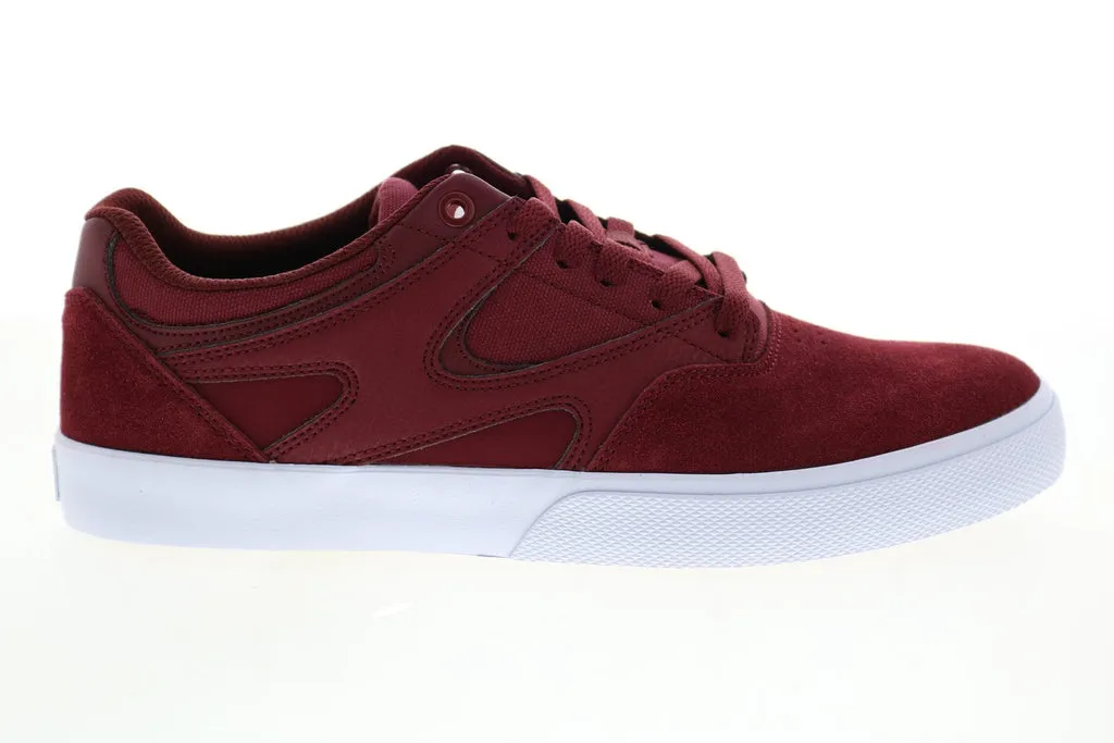 Burgundy Suede Skate Sneakers for Men - DC Kalis Vulc ADYS300569