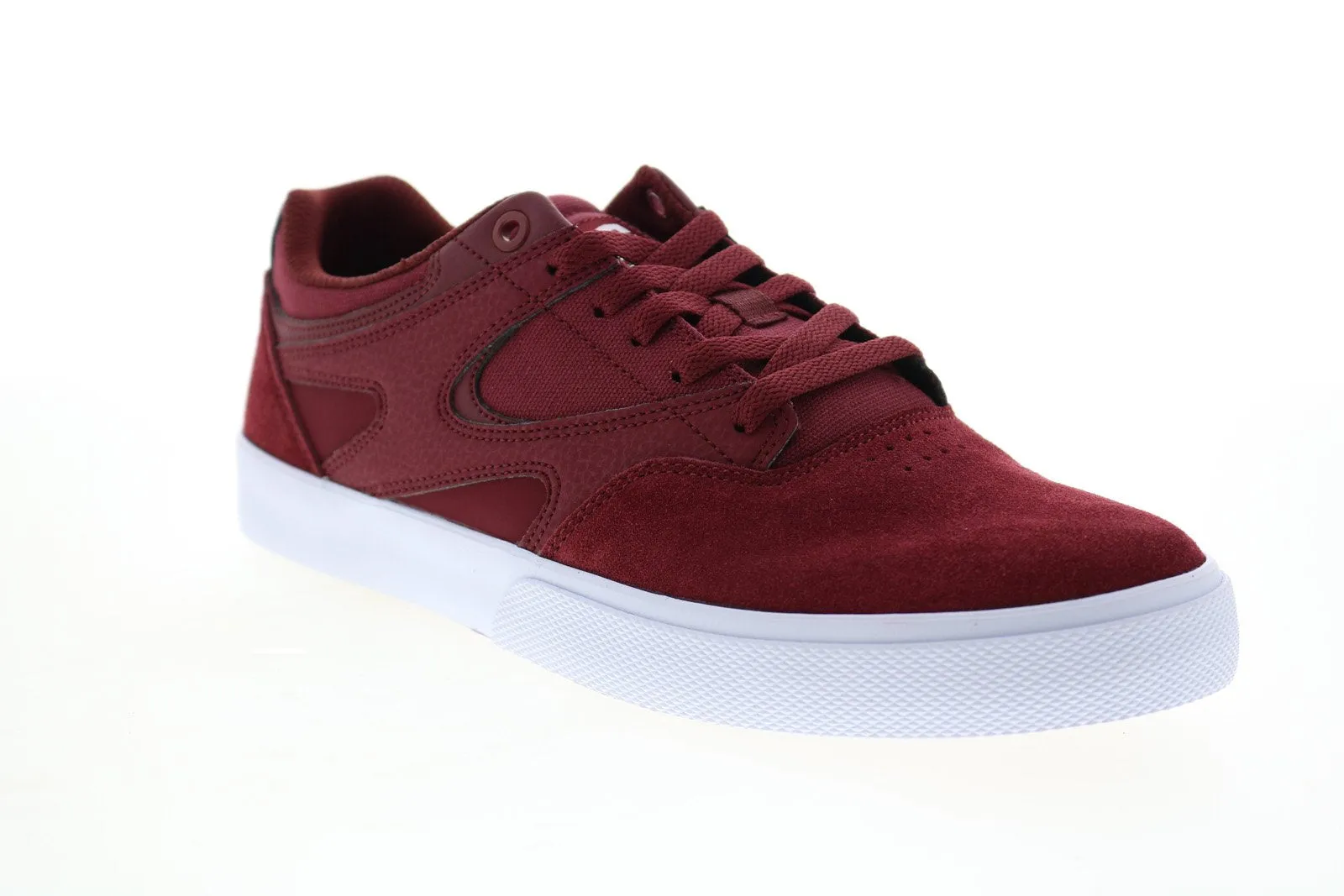 Burgundy Suede Skate Sneakers for Men - DC Kalis Vulc ADYS300569