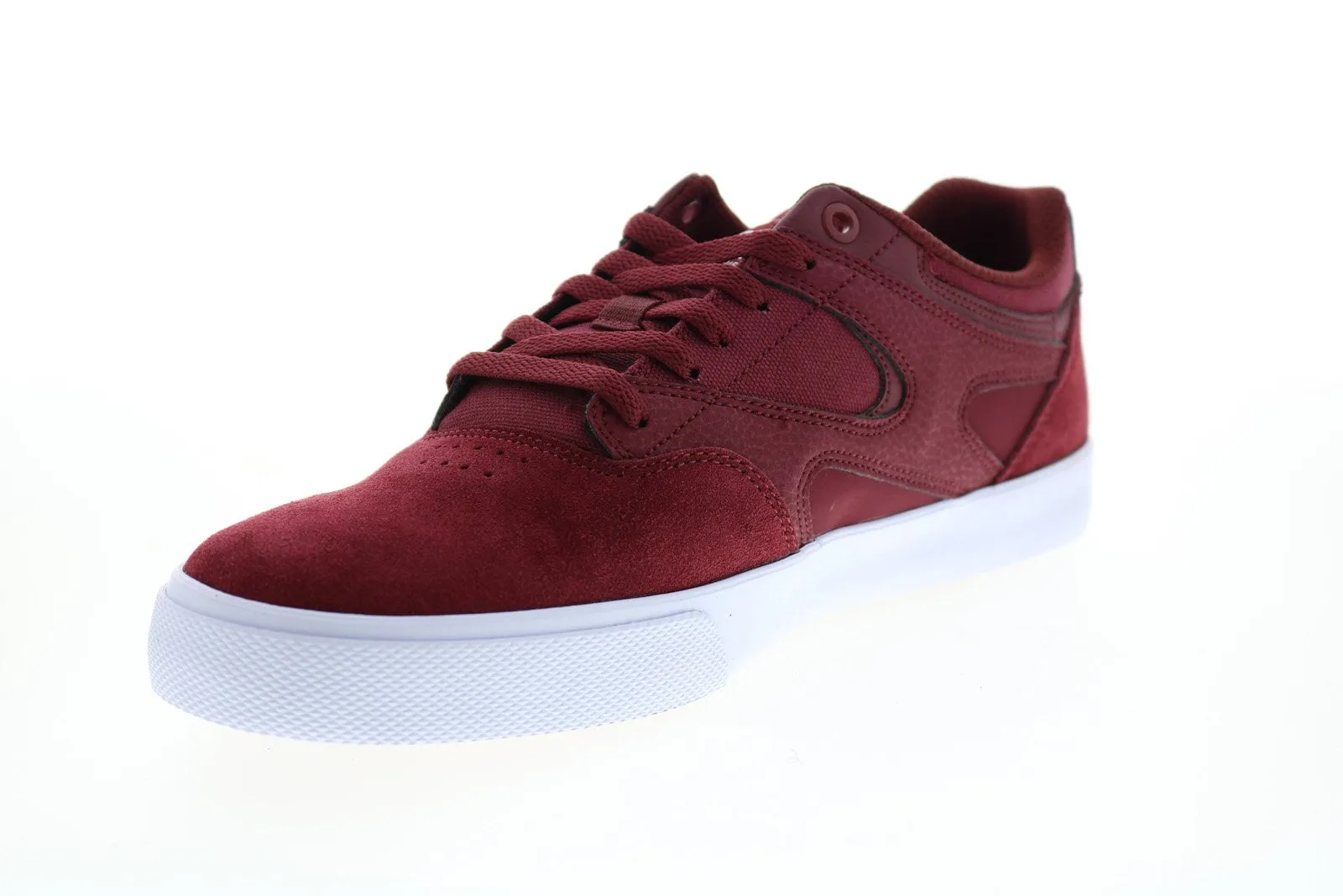 Burgundy Suede Skate Sneakers for Men - DC Kalis Vulc ADYS300569